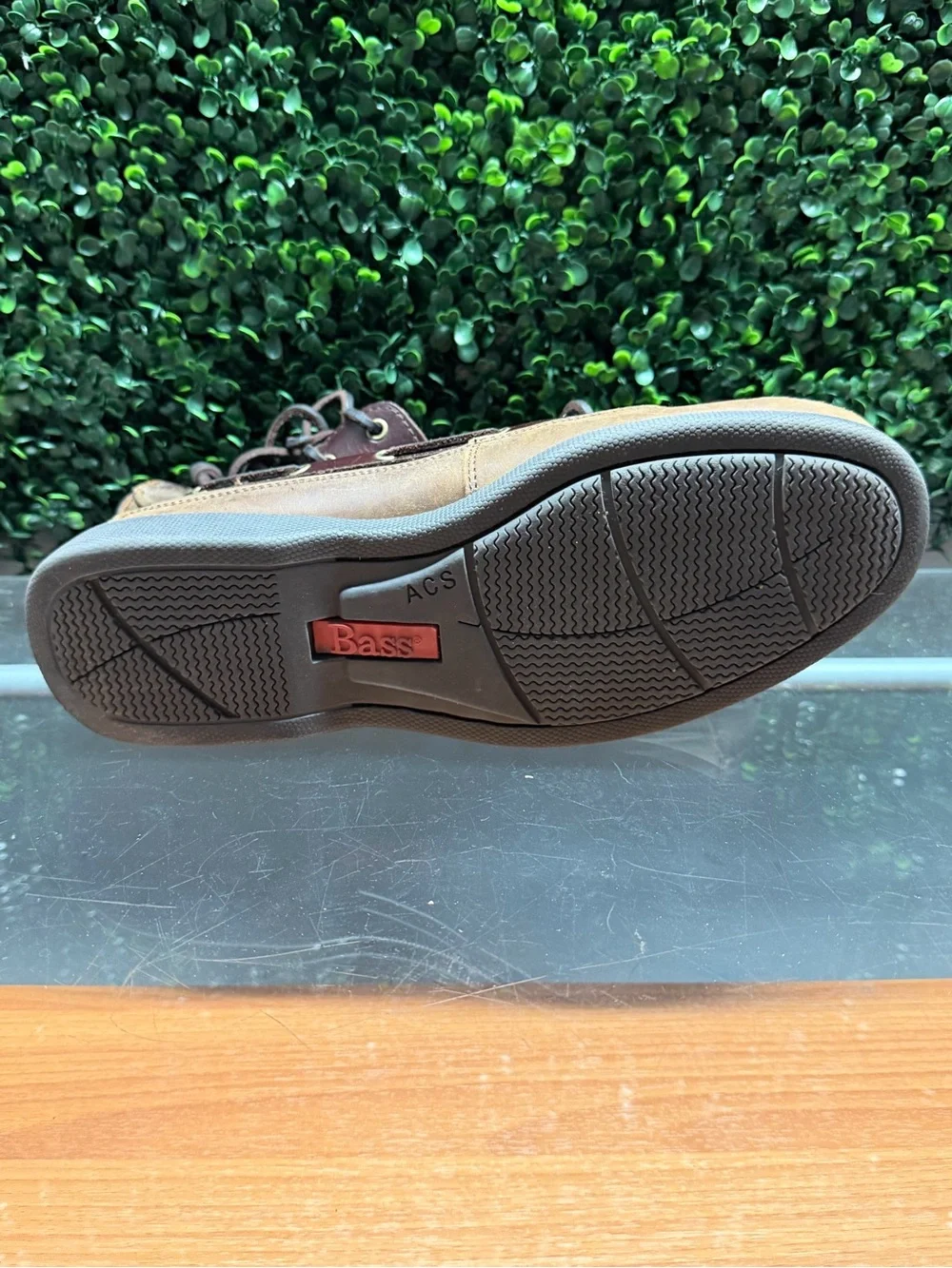 G.H. Bass & Co. Two-Tone Brown & Burgundy Leather Slip-On Boat Shoes